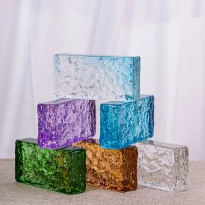 Divisores de divisores de gelo de dupla face de gelo de vidro de vidro Parede de tijolos de cristal tijolo transparente tijolo de tijolo quente chapéu de fusão