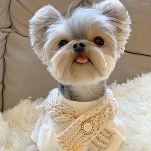 Dog Apparel Pet Shawl Ins Scarf Fake Collar Detachable Teddy Yorkshire Cat Autumn Winter Puppy Clothes Vest