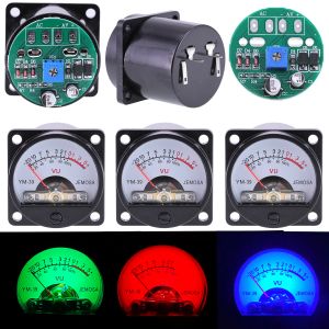 Förstärkare 2st 35mm Panel VU Meter 500VU Sound Pressure Meter+2pcs VU Level Audio Meter Driver Board DC/AC 612V Ingång