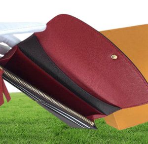 Designer-2018 Red Sy Lady S lady Long Wallet Multicolor Moneta Porta della borsa Original Box Women Classic Zipper Docket4239350