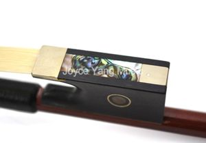 Violin Bow Fish Eye Shell Inlay Ebony Frog Silver Twined Brazil Wood Horse Hair 18 14 12 34 44 8407011