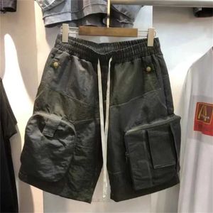 Men's Shorts Multi-Pocket Grailz Patchwork Shorts Zip Functional Work Tactical Shorts Mens Womens Casual Drawstring Shorts J240402