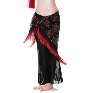 Stage Wear Sexy Embroidery Belly Dance Hip Scarf Scarves Women Costume Fringe Shawl Dancing Belt For