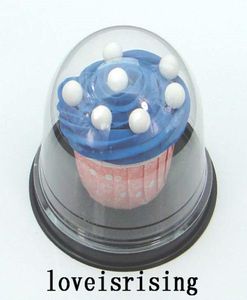 50pcs25sets Clear Plastic Cupcake Cake Dome Favor Pudełka Pojemca Wesder Work Decor Pudowni