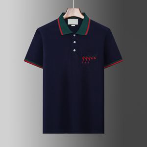 2024SSS İtalya Erkek Tasarımcı Polo Gömlekler Adam Yüksek Sokak Nakış Jartı Yılanları Küçük Arı Baskı Markaları Üst Kalite Cottom Giyim Tees Boyut XS-XL