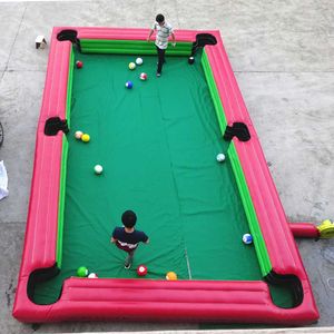 10mlx5mw (33x16.5ft) Özelleştirilmiş şişme masa topu oyunu şişme snooker masaları toplar spor devi havuz masası üfleyici ve 16ball çocuklar için denetimler