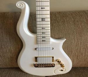 Diamond Series Prince Cloud White Electric Guitar Alder Corpo Mapero Simbolo Inlay Gold Rod Rod Cover Wrap TailPie9138272