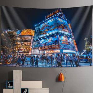 Tapestries City Night View Posmian Decorate Hippie Printed Board Hanging On The Bedroom Wall Tapestry