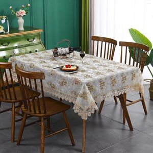 Table Cloth Round Set Tablecloth Rectangular Luxury Embroidered Lace Coffee Dining Wedding Decoration Tablec