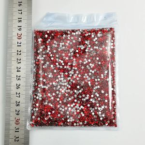 Şişeler Tırnak Kristalleri Taşlar SS3SS30 Red Flatback Non Hotfix Rhinestones 3D Tırnak Sanat Çantaları El Sanatları Giyim Dekorasyon Tasarımı