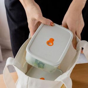 Förvaringsflaskor med lock kylskåp crisper lunchlåda Plastmikrovågbar förseglad kylskåpsorganisatör klar fräscha frukt