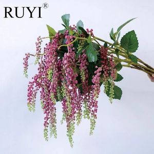 Decorative Flowers Artificial Green Plants Wisteria Flower Vine Wedding Supplies Floral Arrangement Accessories Home Table Decoration Po