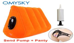 OMYSKY Inflatable Sex Aid Pillow Inflatable Love Position Sex Furniture For Women Erotic Sofa Adult Games Sex Toys For Couples Y205013322