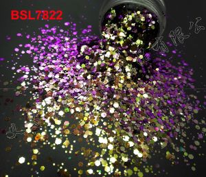 Gel 8 Metal Color New Chameleon Pet Glitter Powder Mixed Size with Hexagon Color Changing Glitter Nail Bueaty Cosmetic Gift