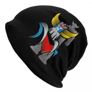 Basker anime robot grendizer beanie cap unisex vinter varmt motorhuv homme stickade hattar mode utomhus skidmazinger z skallies mössor mössor