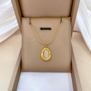 Colares de pingentes de aço inoxidável colar de gotas douradas de aço para mulheres garotas adoráveis acessórios de jóias para presentes amante