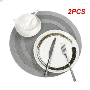 Table Mats 2PCS Placemats Pvc El Restaurant Household Decorative Ins Wind Water Resistance Kitchen Supplies Meal Mat Round Bowl