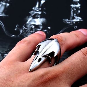 Vintage ODIN CROW SKLULL Ring Men Biker Nordic 14K Gold Viking Ring Pierścień Moda Amulet Ravens Prezent biżuterii