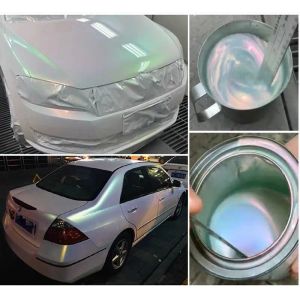 Glitzer Silber weißer Chamäleon -Farbbeschichtung Farbstoff für Auto Automobilmalerei Dekoration Arts Craft Nail Painting Supplies 100ml