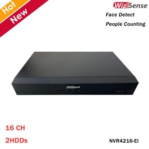 Recorder Dahua WizSense 16 Channel Network Video Recorder NVR4216EI AI by NVR Camera Face Detection 16CH NVR 2HDDs for Security Cameras