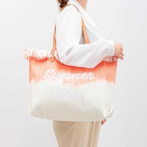 Bolsa bordada, bolsa de fivela magnética, bolsa de férias na axil de férias, novo ombro feminino Bolsa de lona de praia 240408