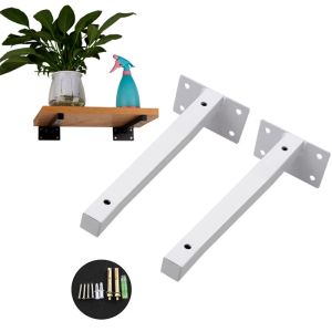 Printers 2pcs Square Pipe Triangle Bracket Shelf Support Adjustable Shelf Holder Wall Mount Bench Table Tripod Support Bracket 100500mm