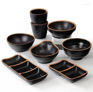Bowls Melamine Tableware Imitation Porcelain Plastic Soup Bowl Pot Restaurant Seasoning