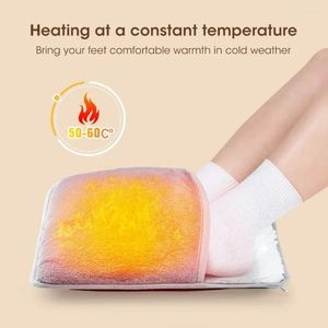 Carpets Winter Electric Foot Heating Pad Universal Soft Plush Washable Warmer Heater USB Charge Household Bedroom Warming Mat