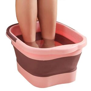 Prodotti Basino per bagno pieghevole per vasca da bagno con massaggiatore e maniglia la spa del piede per i piedi sollievo dal bagno pieghevole.