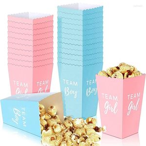 Gift Wrap 10Pcs Gender Reveal Party Popcorn Boxes Baby's Sex Reveals Birthday Baby Shower Candy Box