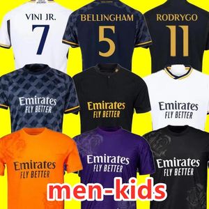 Bellingham 24 25 Maglie da calcio Vini Jr Mbappe Modric Fan Player 2023 2024 Shirt da calcio Real Madrids Rodrygo Camiavinga Camisetas Men Kids Fan Fan Player Y3