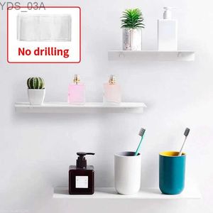 Altri decorazioni per la casa Non perfoo Sostino da bagno Muro del bagno Floating White Shelf Organizzatore Accessori cucina YQ240408