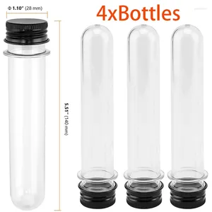 Storage Bottles 10pcs 40ml Clear Plastic Test Tubes With Caps Multi- Function Separation Bottle Candy Cosmetic Travel Lotion Containers Tube