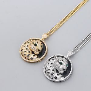 mens womens jewelry gold pendant necklace leopard Diamonds daily work designer for Women couple fashion Wedding Party Thanksgiving Day Valentine silver gift