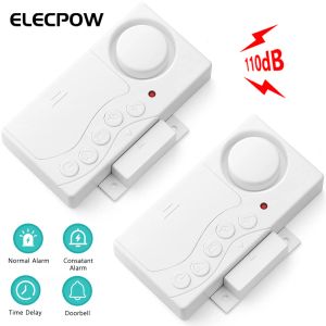 Detector Elecpow Door Opening Sensor Wireless Time Delay Door Alarm Antitheft Door Window Security Alarm Refrigerator Alarm Door Sensor