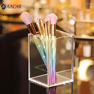 Makeup Brushes Make Up Organizer Plastic Brush Pot Storage Acrylic For Cosmetics Holder Desk Cosmetic Container