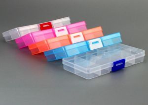 100 pezzi 10 griglie a griglia in plastica in plastica scatola mobile divisori rimovibili compartiment organizer di divisori contenitori contenitori 6574801