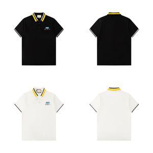 Designer Shirt Summer Mens Polo Shirts Cartoon Embroidered Pure Cotton Tshirt Fashionable