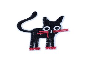 10PCS Black Cat Patches for Clothing Torby żelazo na łatce aplikacji transferowej do dżinsów szycie na haftowej łatce DIY5962832