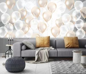 Wallpapers Modern Abstract 3D Geometric Space Balloon Murals TV Background Wall Decoration Wallpaper