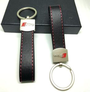 PU Кожаный металлический автомобильный автомобиль Keyring Keyring Key Check Dervider для Audi Sline S Line A3 A4 A5 A6 S3 S4 S5 RS Q3 Q5 Q7 Q7 Good Calit1500072