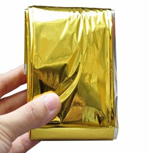 Outdoor Water Proof Emergency Survival Rescue Blanket Foil Thermal Space First Aid Sliver Rescue Curtain Military Blanket7094039