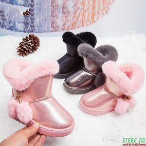 子供たちの女の子の雪のブーツ冬のプラットフォーム幼児の子供たちを販売するバスケットボールシューズ暖かい1〜11歳