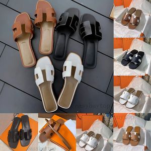 Lyxdesigner kvinnors tofflor strandsandal äkta läder sommar glider platt flip flop fårskinn damer party utomhus damer plattform glider kvinna skor