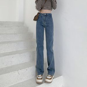 Women's Jeans XS-XXL High Waist Baggy Women Straight Leg Micro Stretch Denim Pants Casual Comfort Trousers Oversize Cotton Vintage Jean