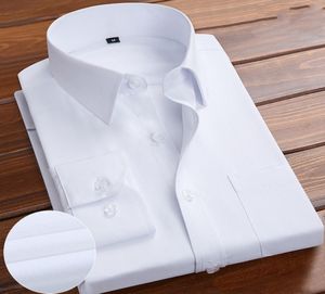 Neuankömmlinge Herren -Shirt für Hochzeitsbräutigam Anzüge Mode Langarmgeschäft formelles weißes schwarz rosa Hemd für Männer Suits6849411
