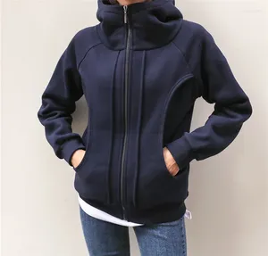 Kadın Hoodies Avrupa Moda Kadınlar Pamuk Kaplumbağa Boyunlu Kapşonlu Örgü Uzun Kollu Spor Lady Hoodie İnce Bel