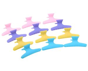 Hela 12st Fashion Plastic Colorful Hair Clips friseringsverktyg Butterfly Hair Claw Salon Section Clamps Hairpin Styli2363693