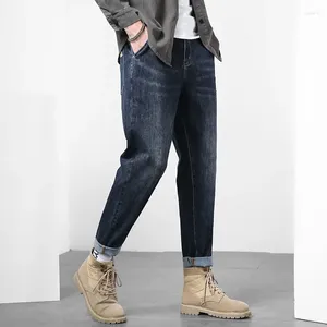 Mäns jeans ankomst mode sueppr stor kvalitet vårhöst elastiska byxor plus storlek 32 33 34 36 38 40 42 44 46