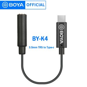 Accessories BOYA BYK4 3.5mm TRS (Female) to TypeC (Male) Audio Microphone Adapter Converter for Android Phones Macbook iPad USBC Devices